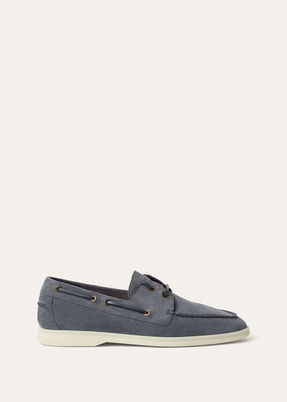 LoroPiana Sea-Sail Walk Loafer Marina Grey