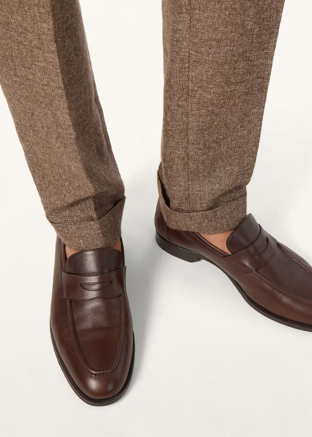LoroPiana Sergio Loafer French Coffee