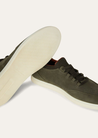 LoroPiana Soho Walk Sneaker Very Dark Green