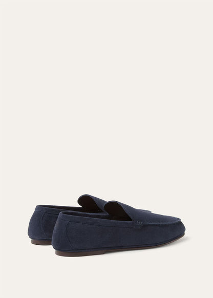LoroPiana Summer Anton Walk Loafer Dark Blue Abyss