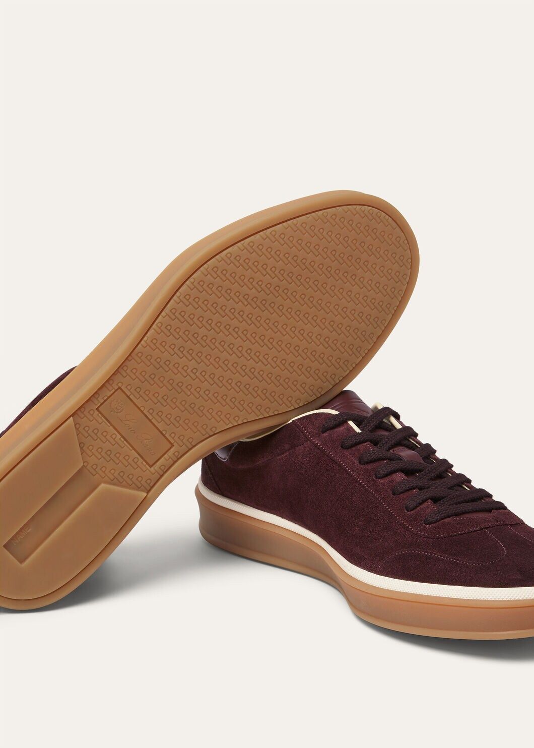 LoroPiana Tennis Walk Sneaker Very Dark Maroon