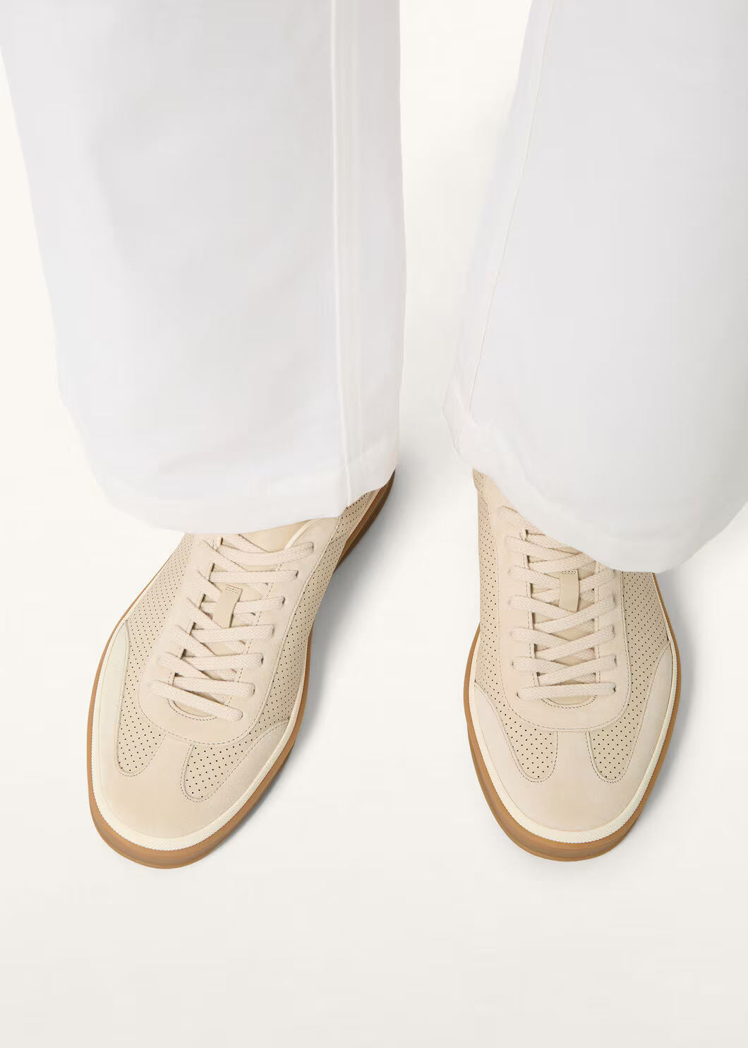 LoroPiana Tennis Walk Sneaker Pearl Powder