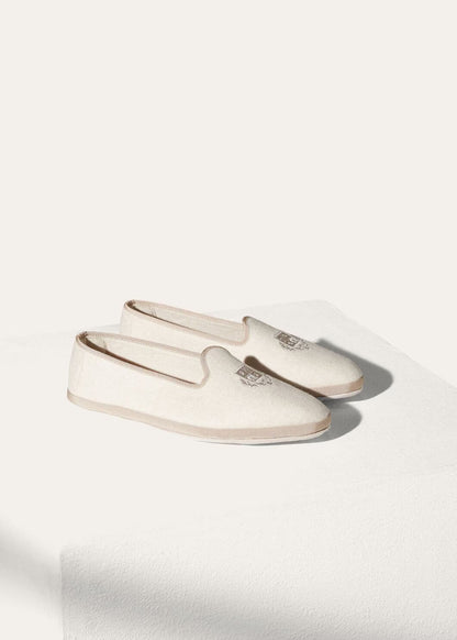 LoroPiana Venice Slipper Natural Melange