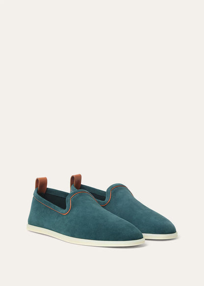 LoroPiana Venice Walk Loafer Atlantic Deep