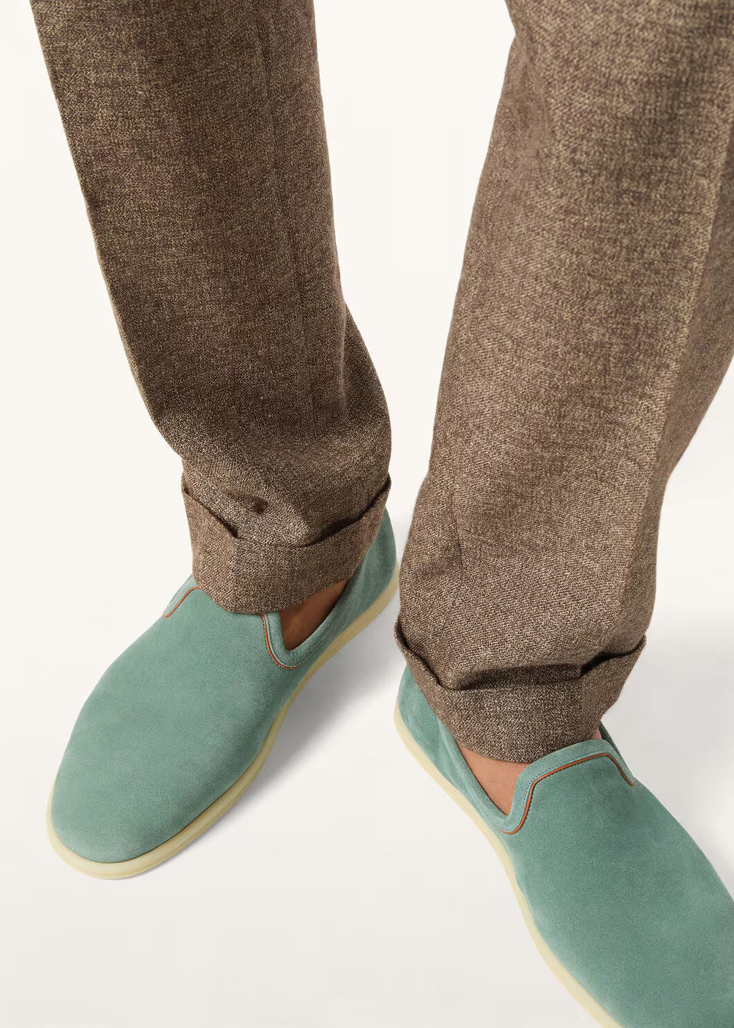 LoroPiana Venice Walk Loafer Pine Cloud