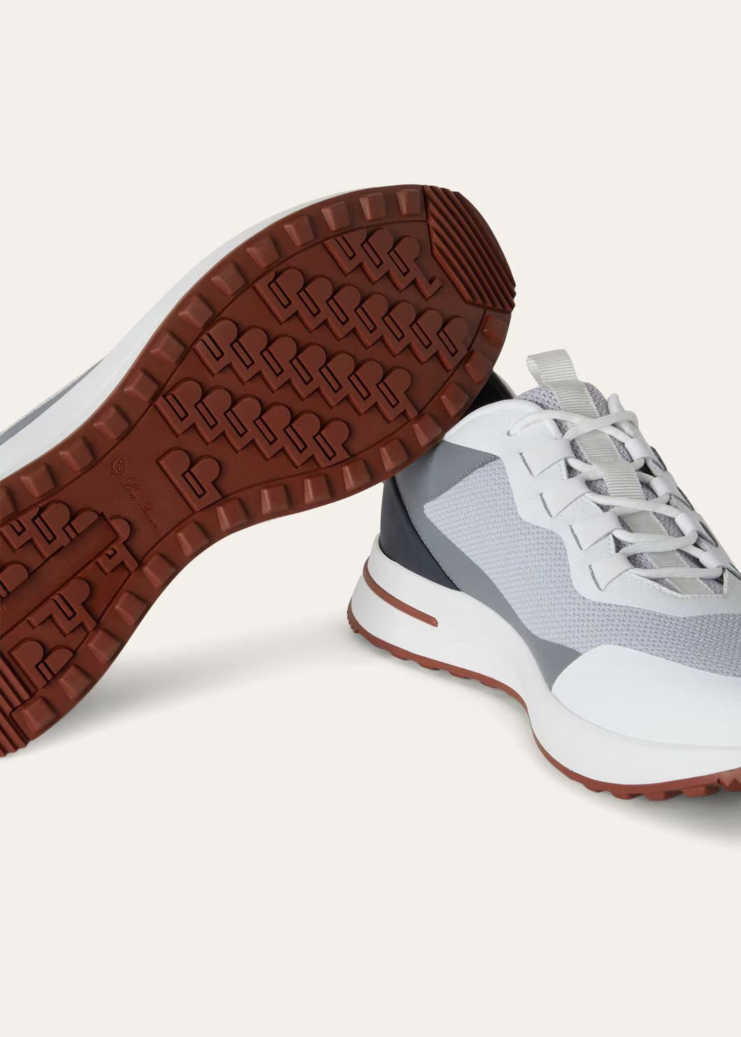 LoroPiana Week End Walk Sneaker Frost Gray