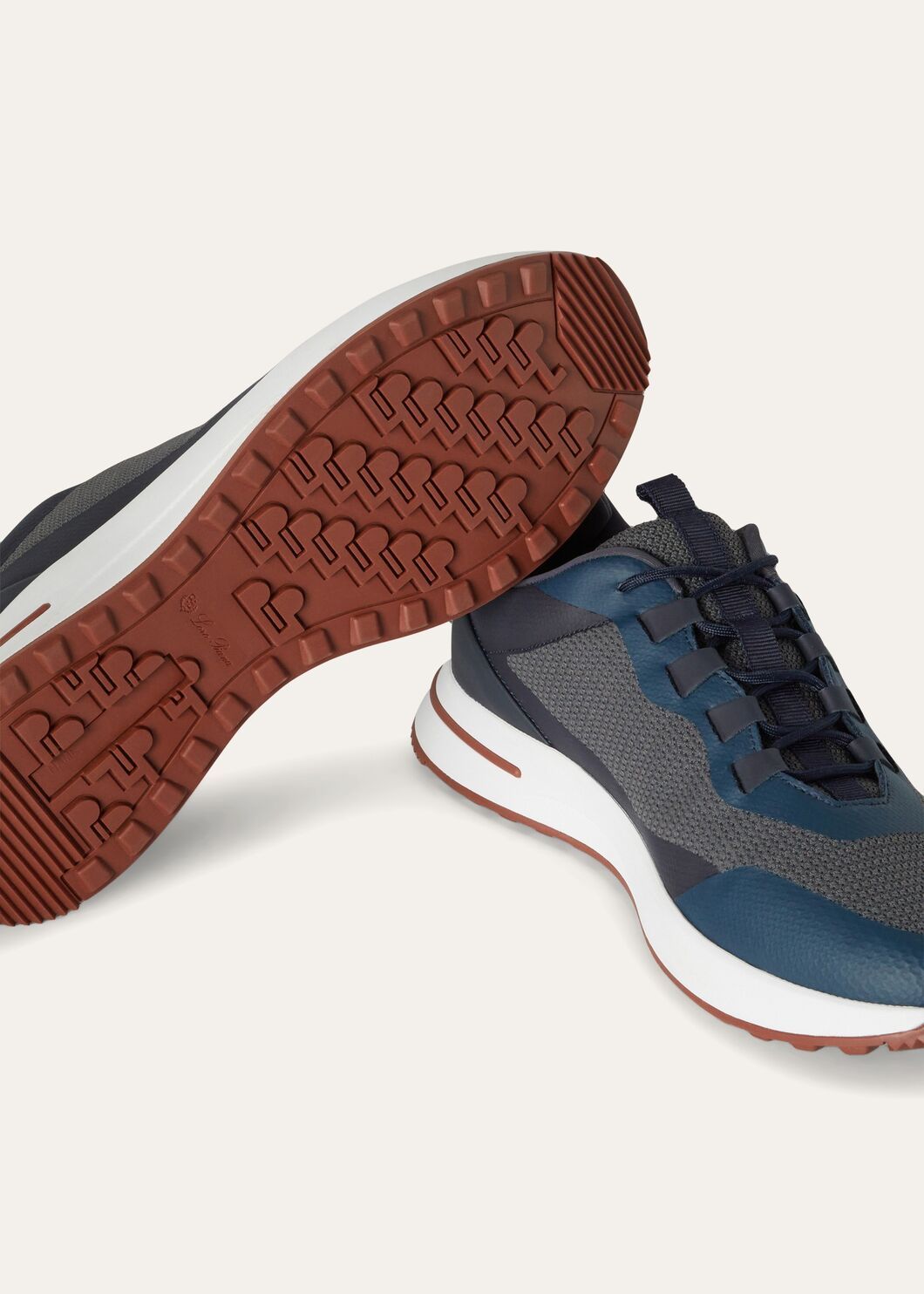 LoroPiana Week End Walk Sneaker Charcoal Blue