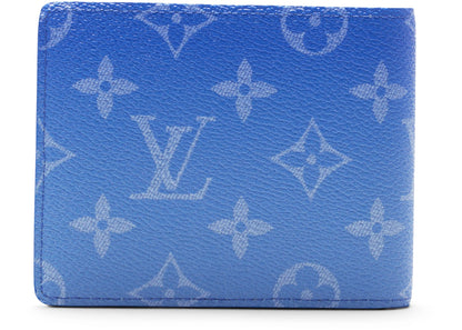louis vuitton slender wallet clouds monogram blue 