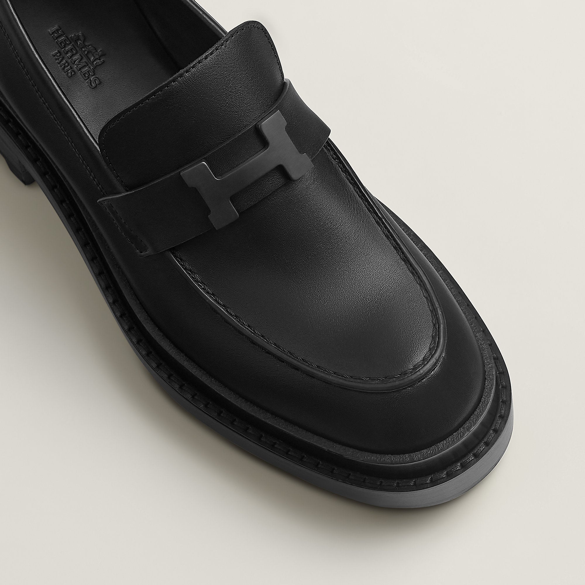  Hermes Louvre Loafer Noir