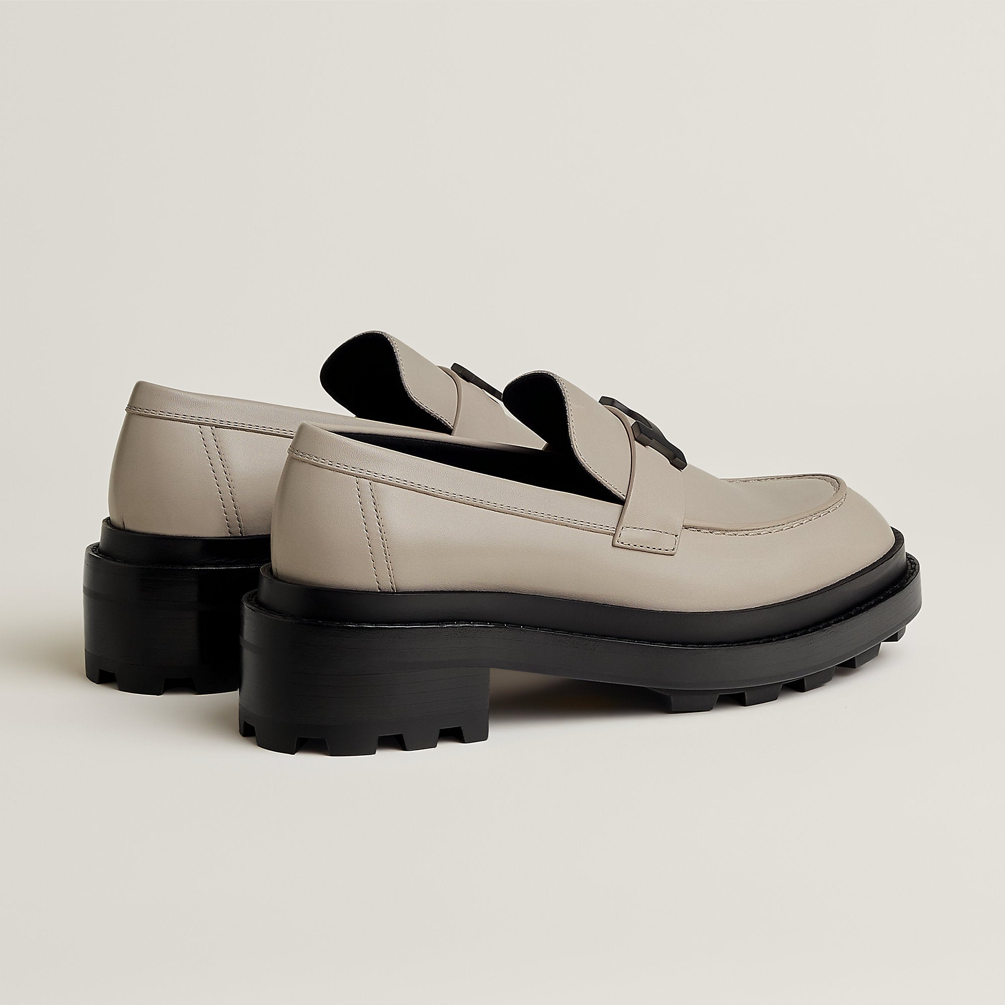  Hermes Louvre Loafer Beige Galet
