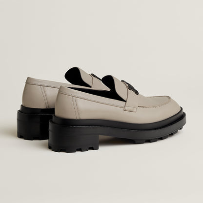  Hermes Louvre Loafer Beige Galet