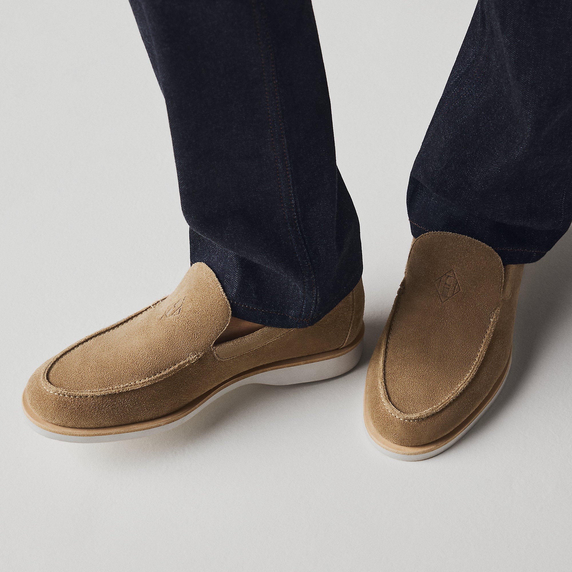  Hermes Low Loafer Beige Sable
