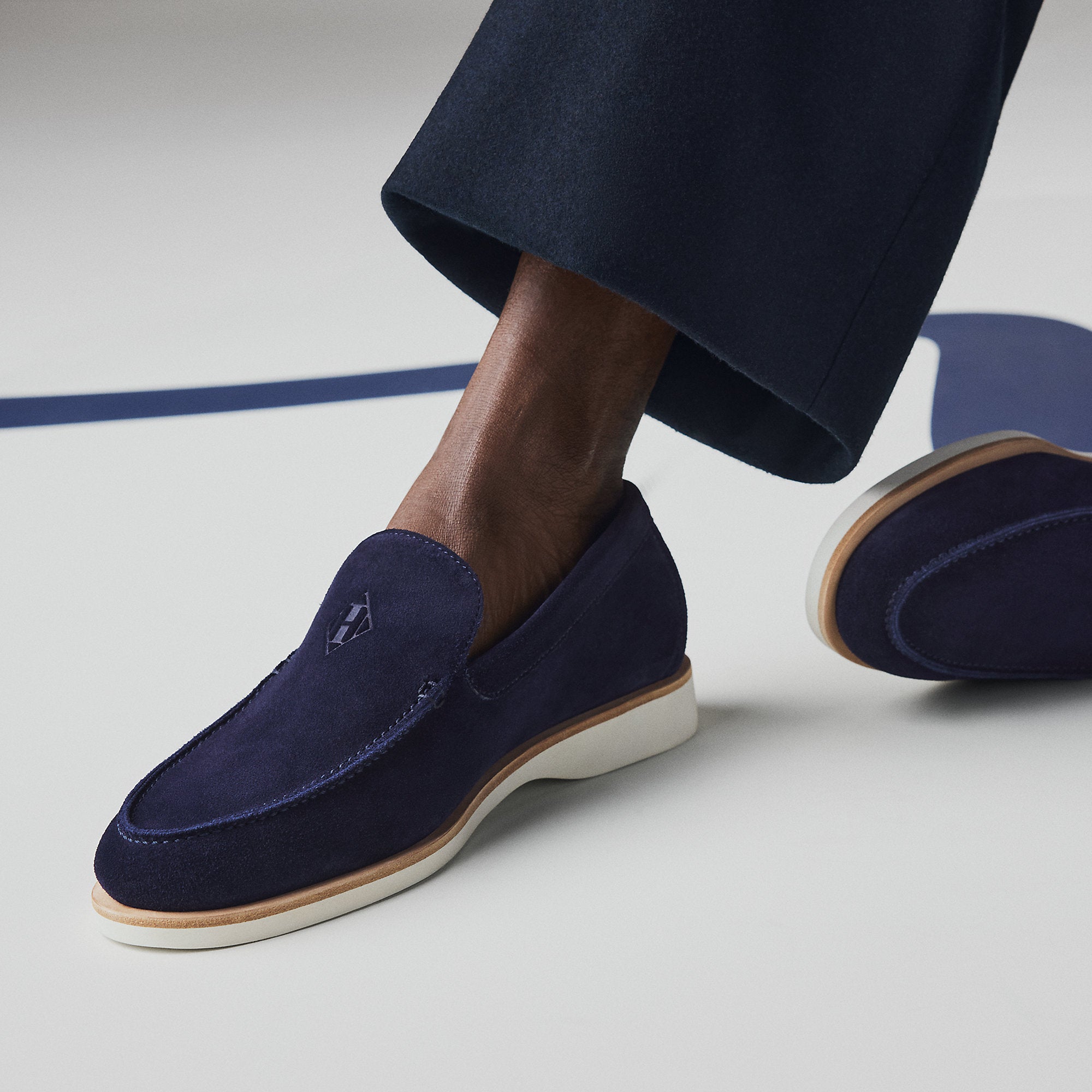  Hermes Low Loafer Marine