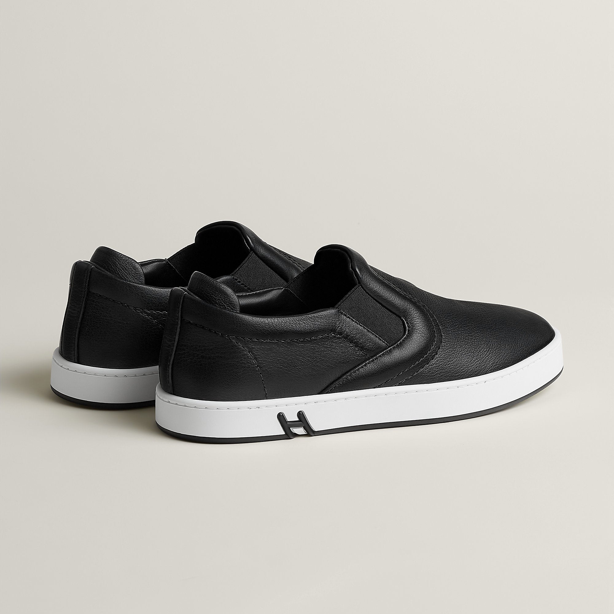  Hermes Lucky Slip On Sneaker Noir