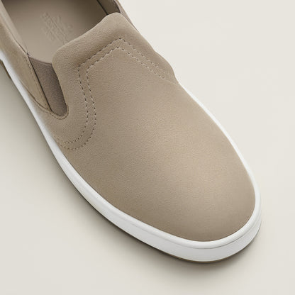  Hermes Lucky Slip On Sneaker Beige Galet
