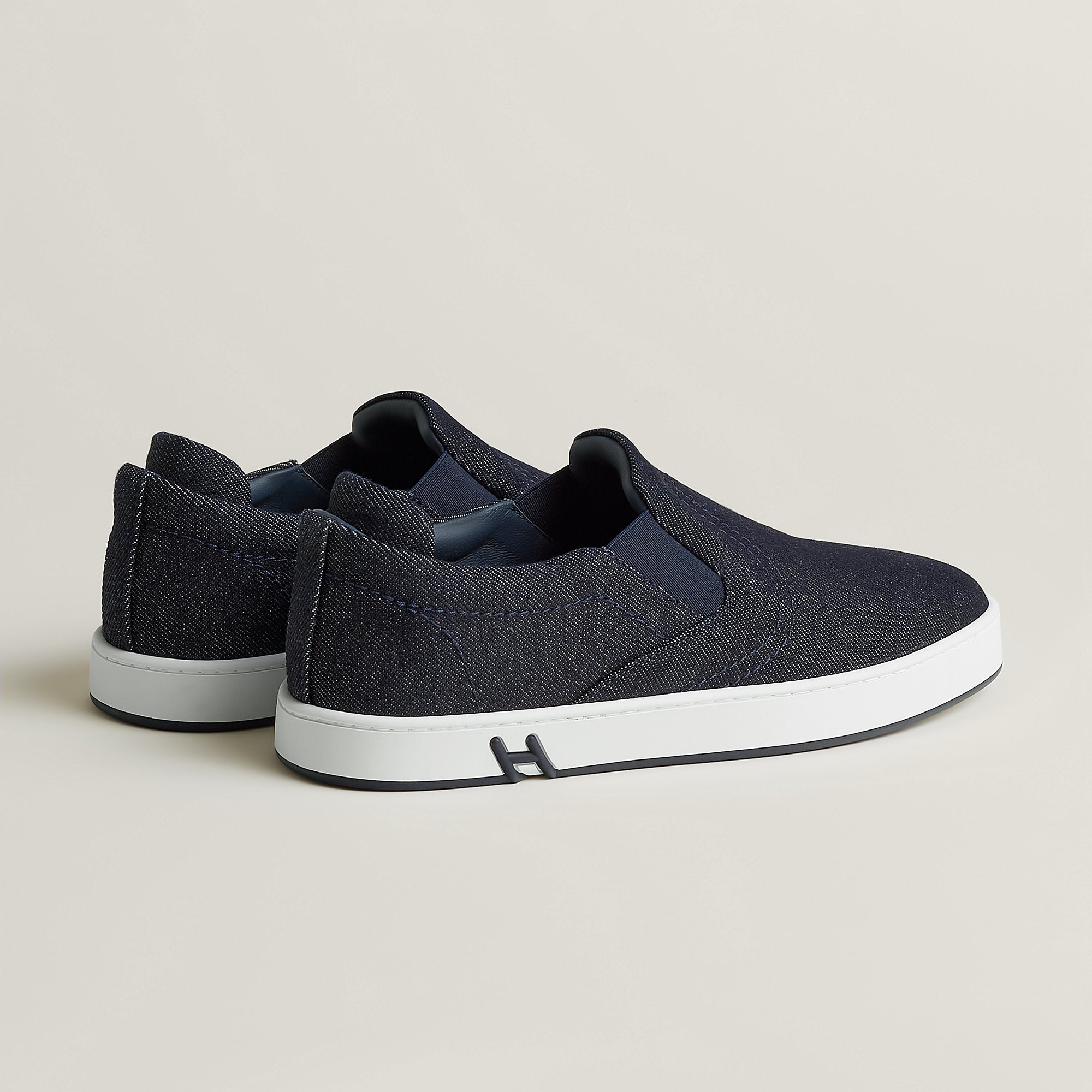  Hermes Lucky Slip On Sneaker Bleu Brut