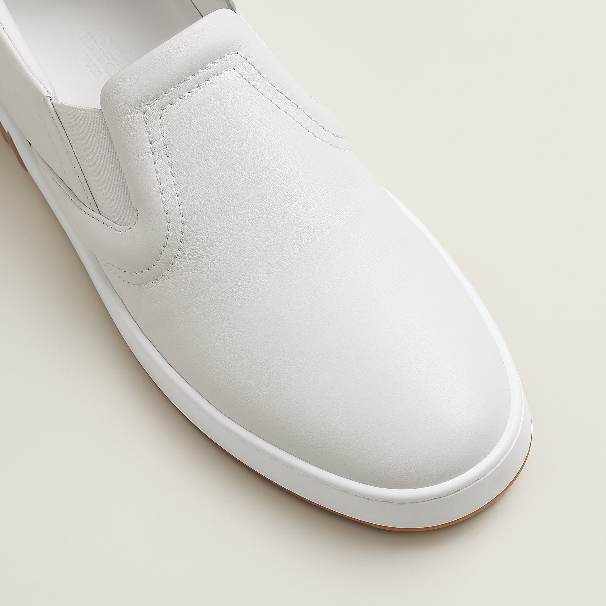  Hermes Lucky Slip On Sneaker Blanc