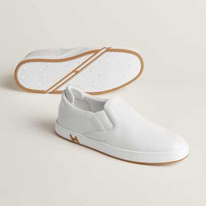  Hermes Lucky Slip On Sneaker Blanc