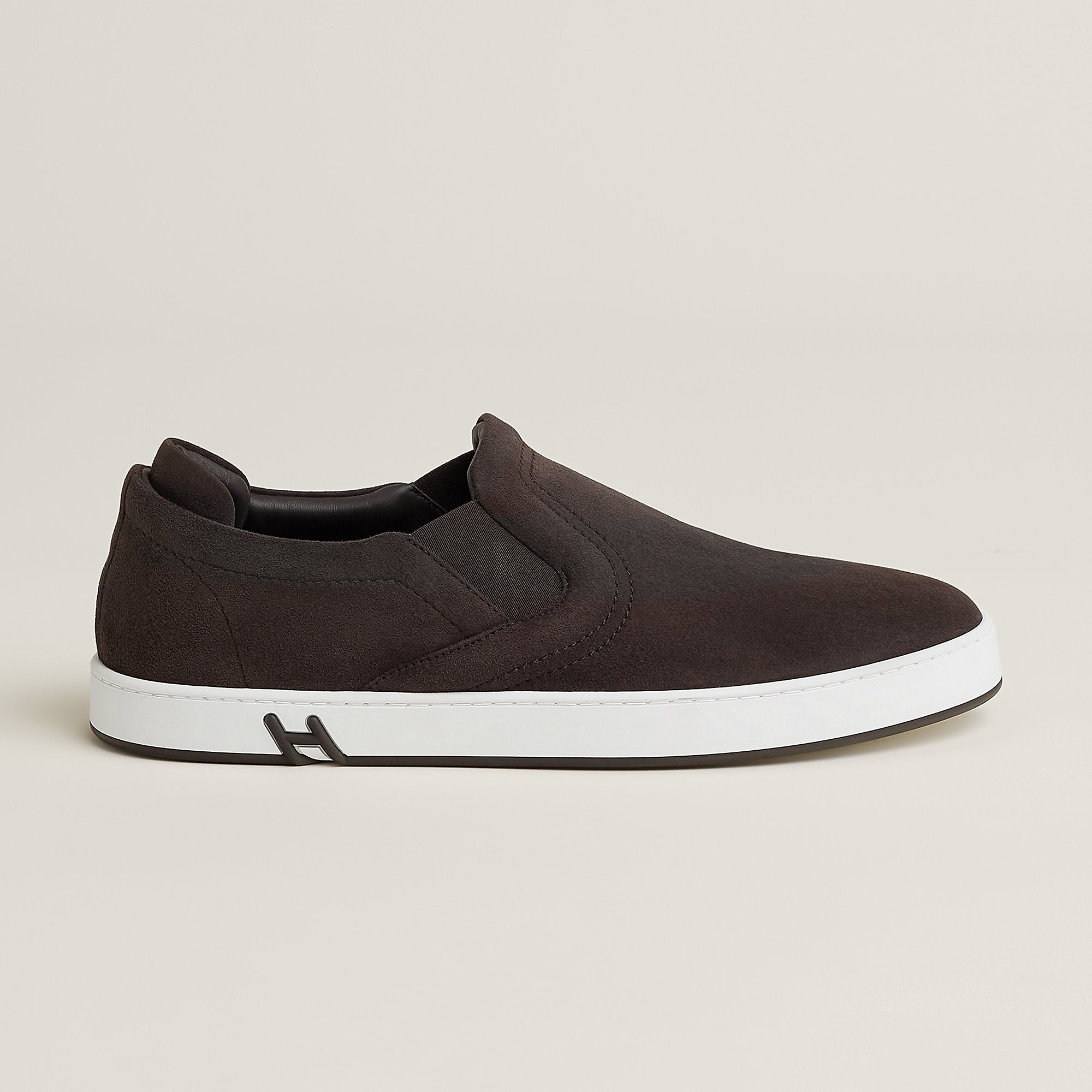  Hermes Lucky Slip On Sneaker Marron Bne