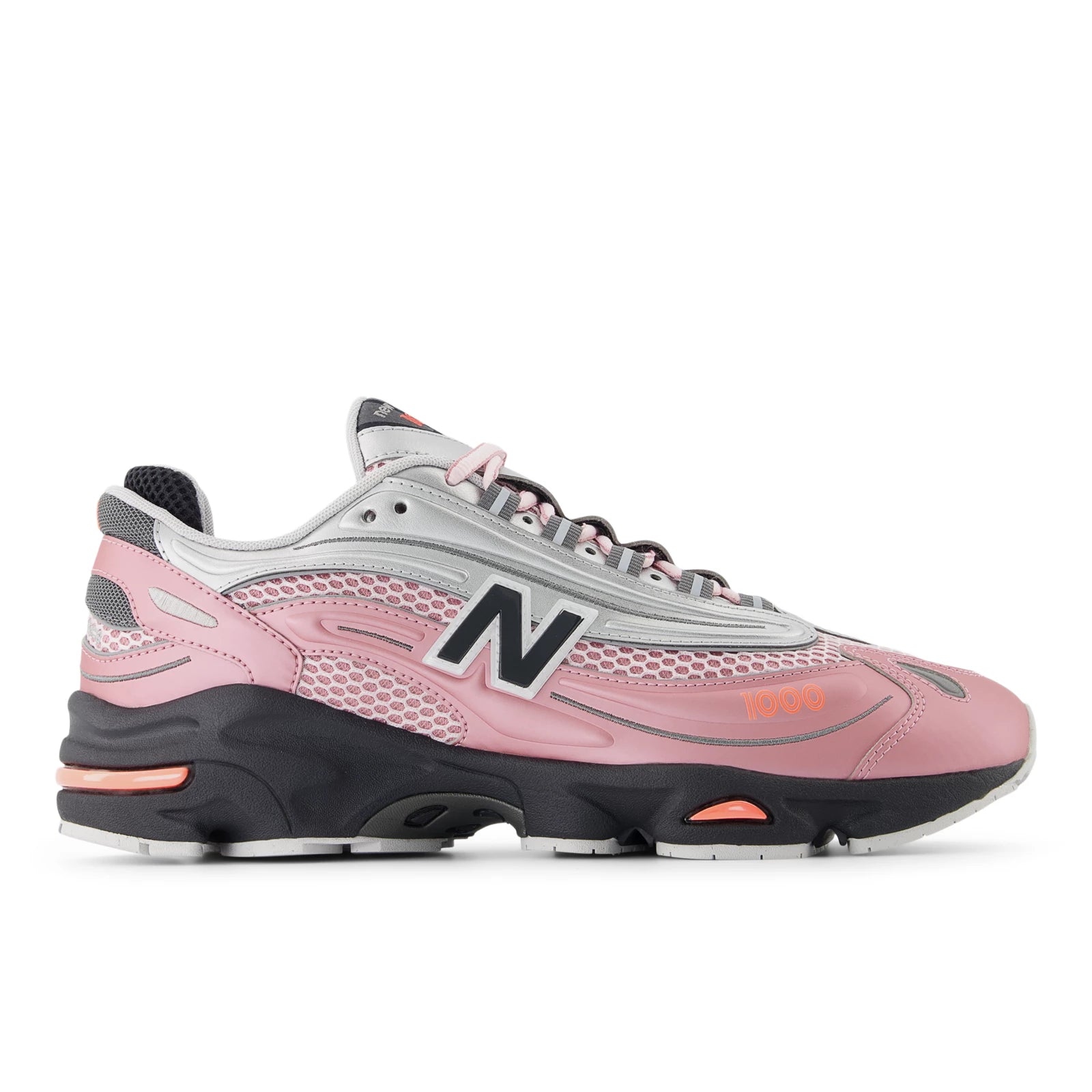 New Balance 1000 Pink Taffy With Silver Metallic And Urgent Red Pink Taffy With Silver Metallic And Urgent Red