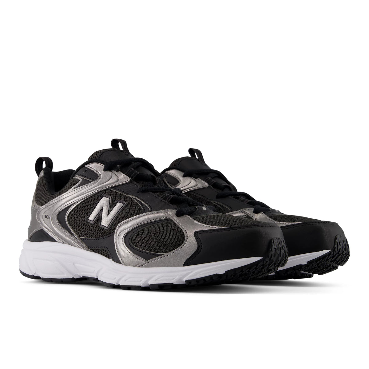 New Balance 408 Black Cement with Dark Silver Metallic and Black