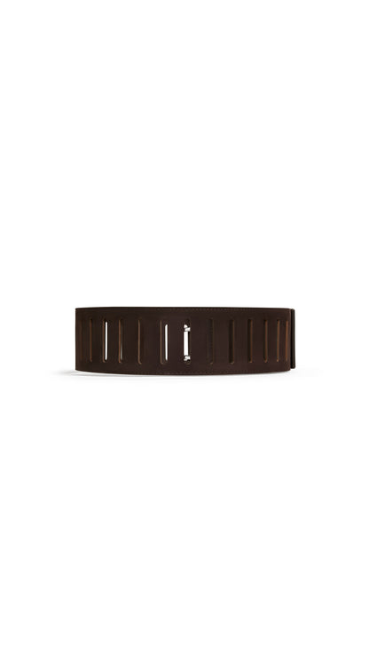 Alaïa Rectangular Large Belt In Nubuck