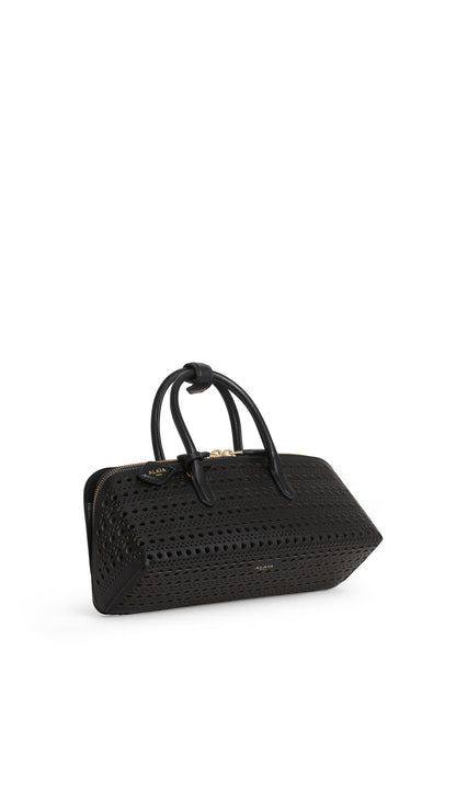 Alaïa Delta Small Bag In Perforated Vienne Calfskin