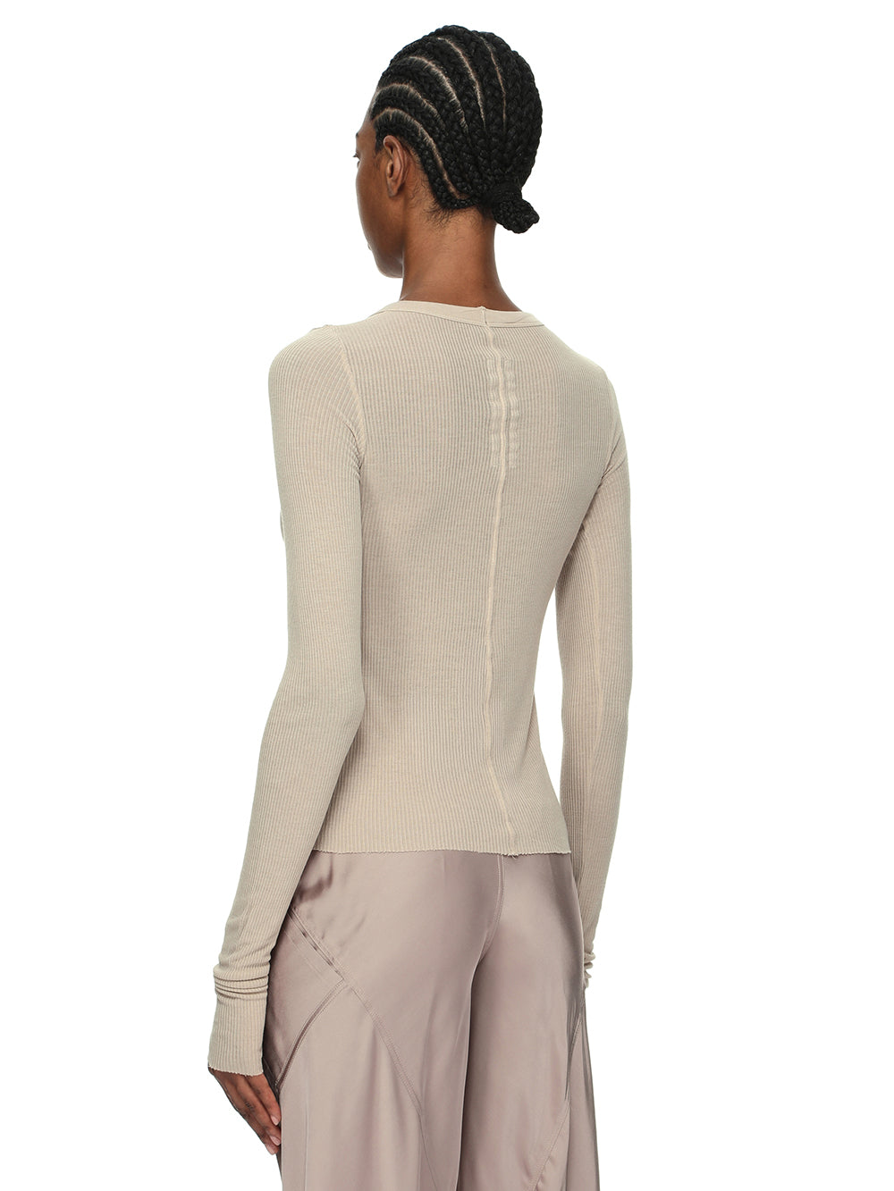 Rick Owens Cropped Rib LS T