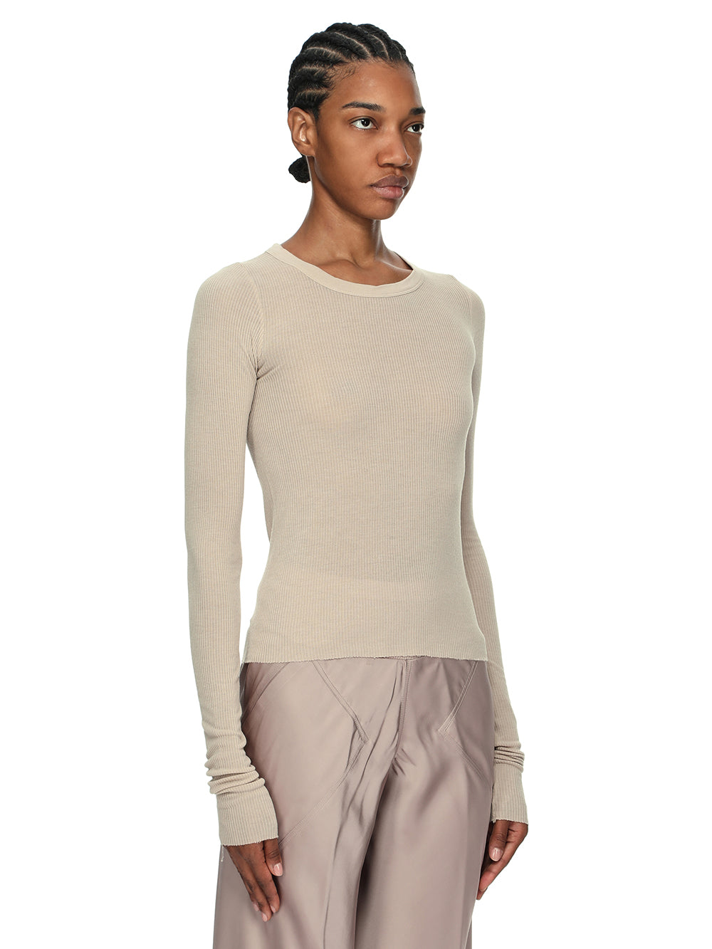 Rick Owens Cropped Rib LS T