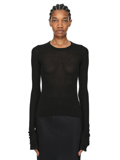 Rick Owens Cropped Rib LS T