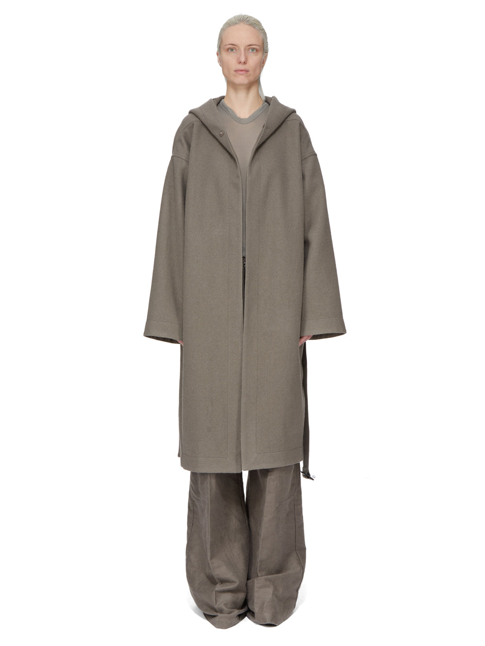 Rick Owens Cropped Hooded Rib LS T