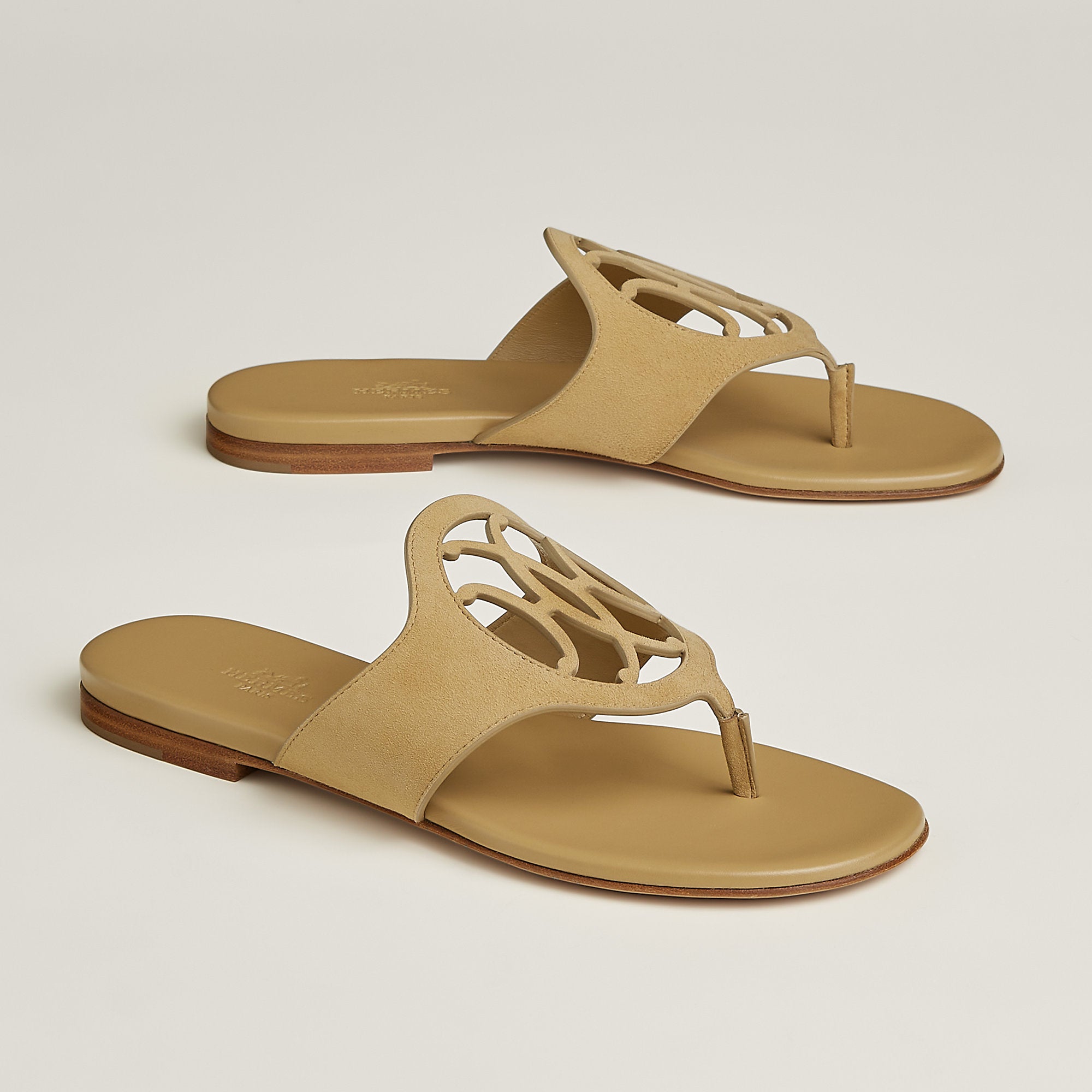  Hermes Mage Sandal Beige Albtre