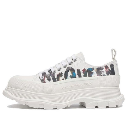 Alexander McQueen Tread Slick Low Lace Up White Grafitti