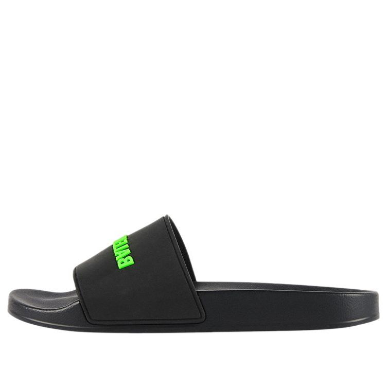 Balenciaga Pool Slide Black Fluo Green