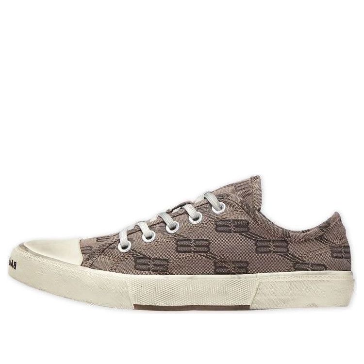 Balenciaga Paris Low Top BB Monogram Dark Beige Brown (Women's)
