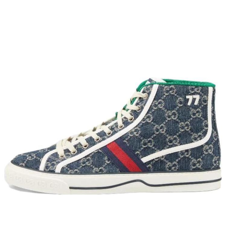 Gucci Tennis 1977 High Top Sneaker Blue