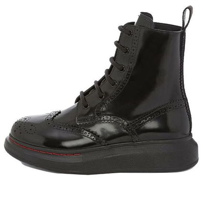 Alexander McQueen Hybrid Lace Up Boot Black (Women's)