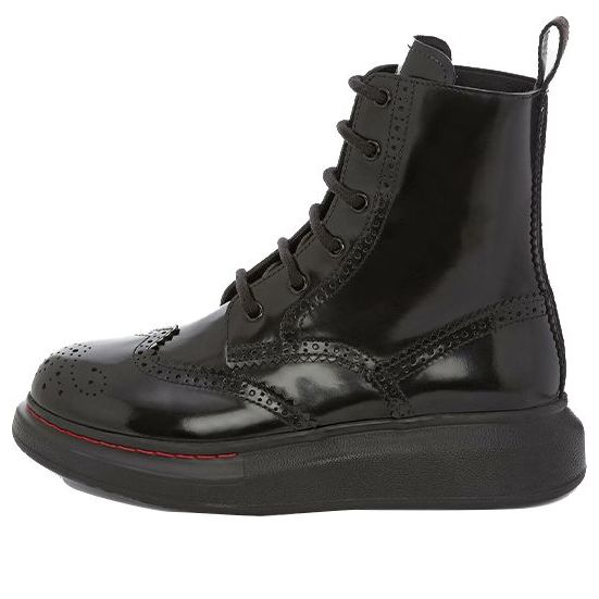 Alexander McQueen Hybrid Lace Up Boot Black (Women's)