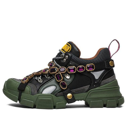 Gucci Flashtrek SEGA Green Removable Crystal (Women's)