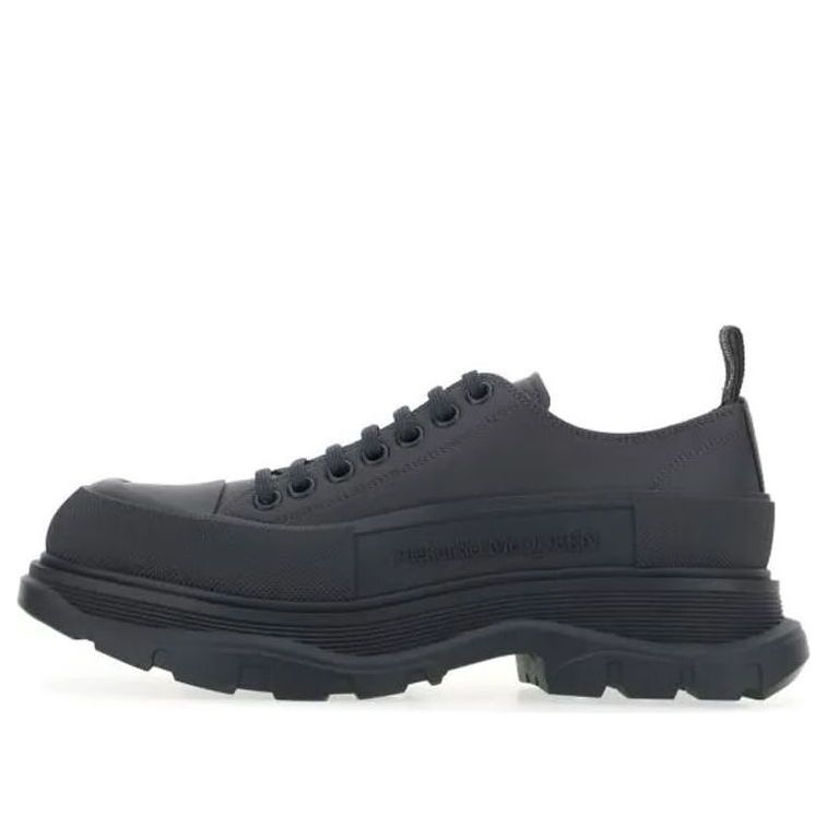 Alexander McQueen Tread Slick Low Lace Up Leather Grey