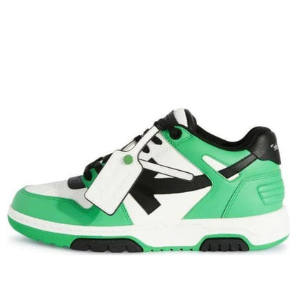 OFF-WHITE Out Of Office "OOO" Low Tops Green Black