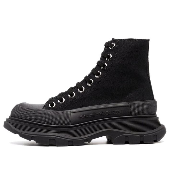 Alexander McQueen Tread Slick Lace Up Boot Black (Women's)