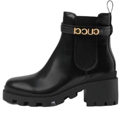 Gucci Logo-Strap Chelsea Boots Black (Women's)