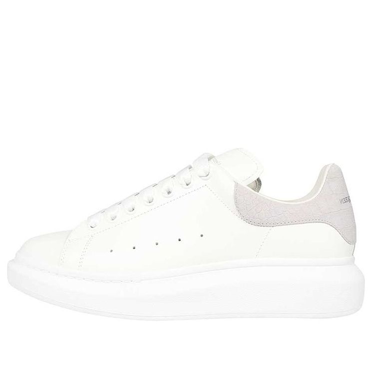 Alexander McQueen Oversized White Light Grey Croc