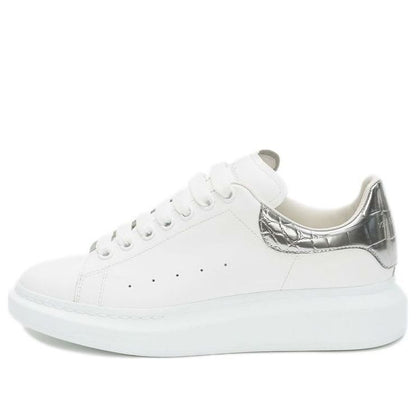 Alexander McQueen Oversized White Silver Croco