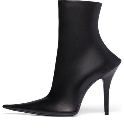 Balenciaga Witch 110mm Booties Black Sheepskin (Women's)