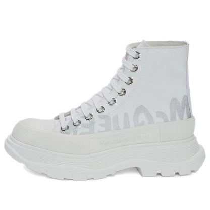 Alexander McQueen Tread Slick Boot Graffiti White Silver (Women's)
