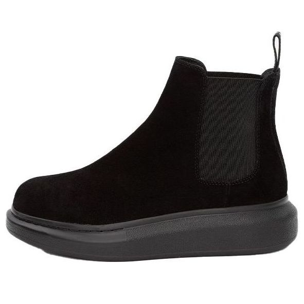 Alexander McQueen Hybrid Chelsea Boot Black Suede (Women's)