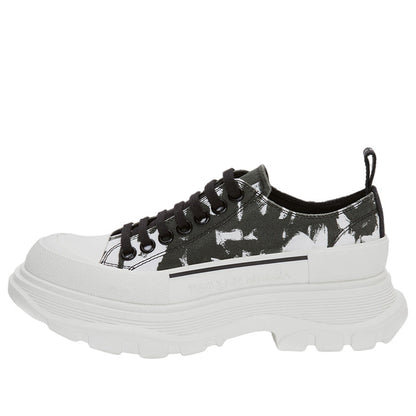 Alexander McQueen Tread Slick Low Lace Up White Black (Women's)