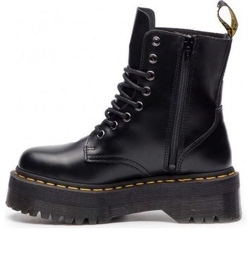 Dr. Martens Jadon Platform Boots Black Smooth Leather